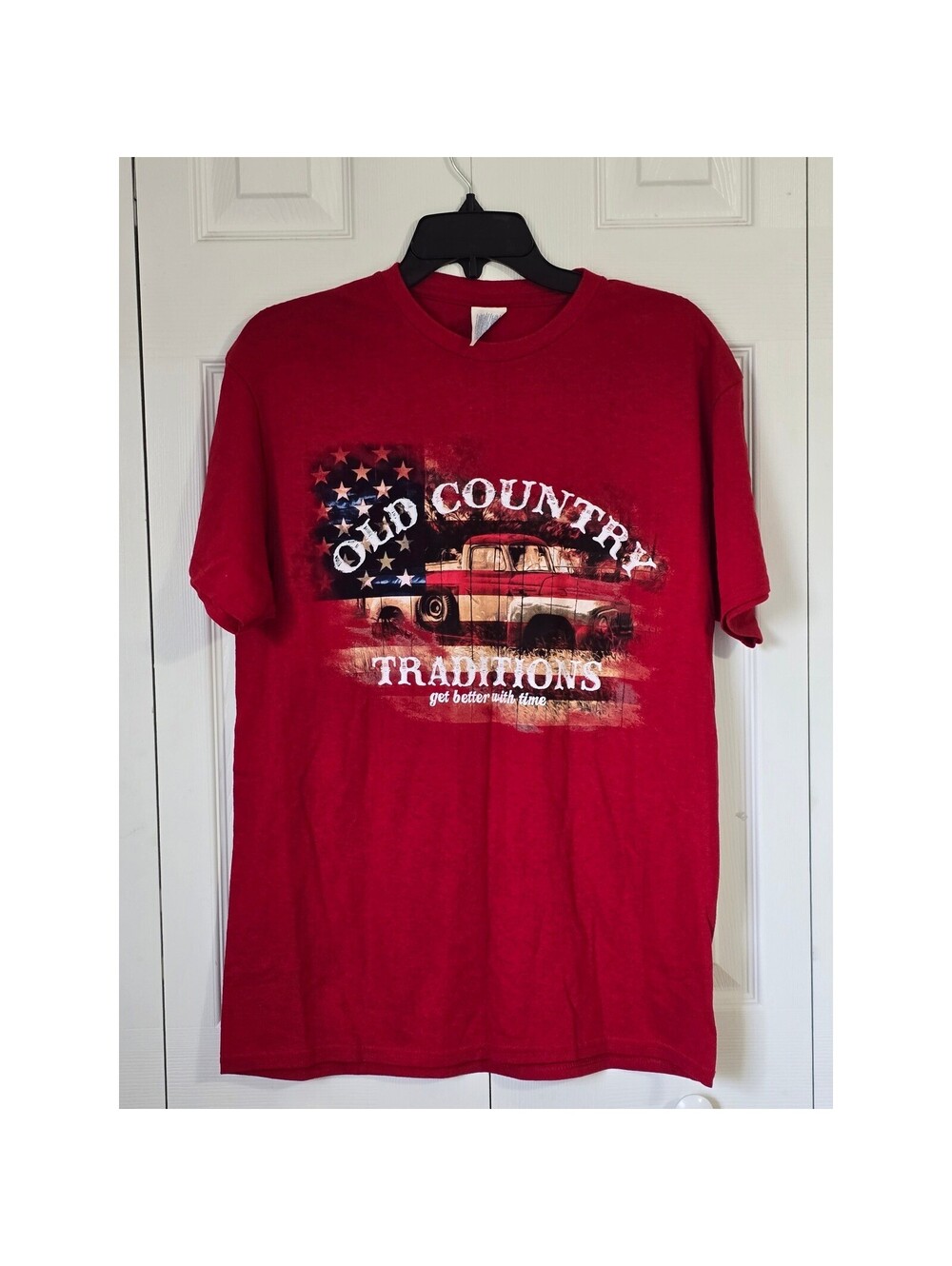 Vintage Red Delta Pro Weight T-Shirt Medium Old Country Traditions